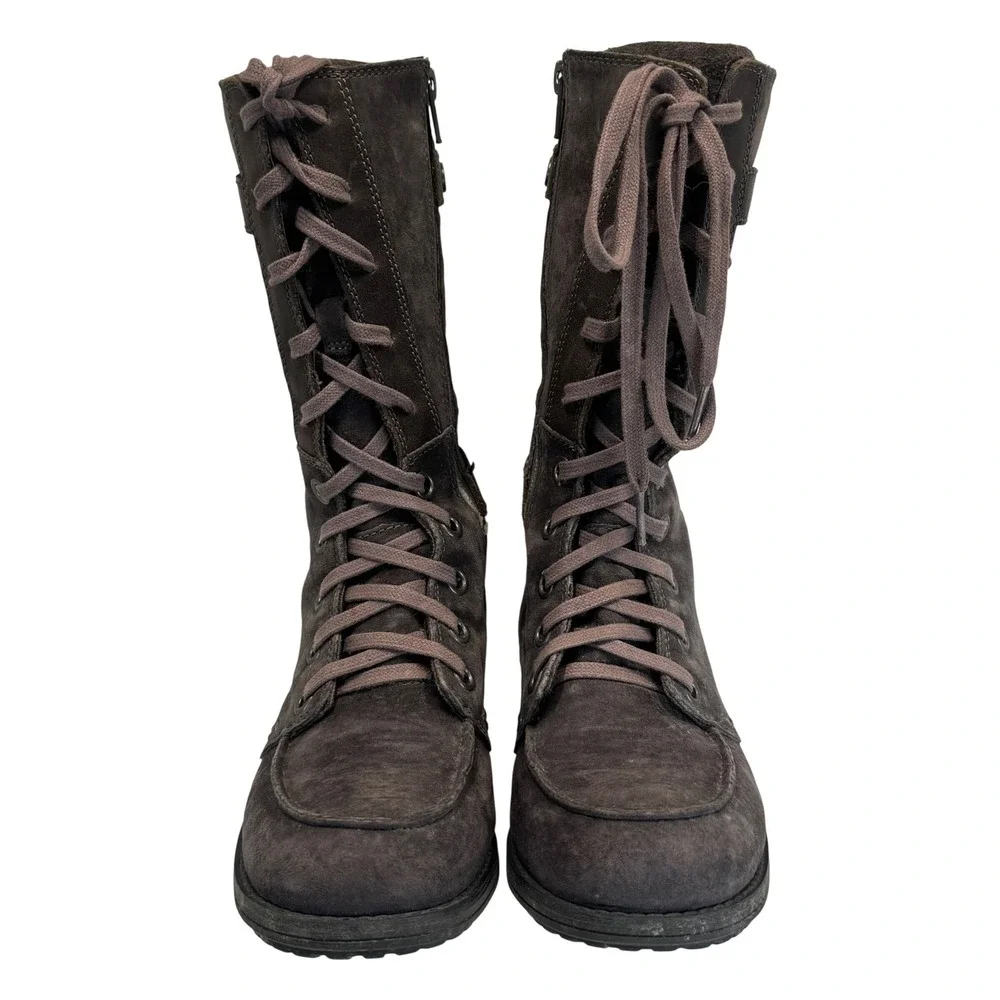 The North Face Ballard Lace II Suede Waterproof Primaloft Boots Grey Women 6.5